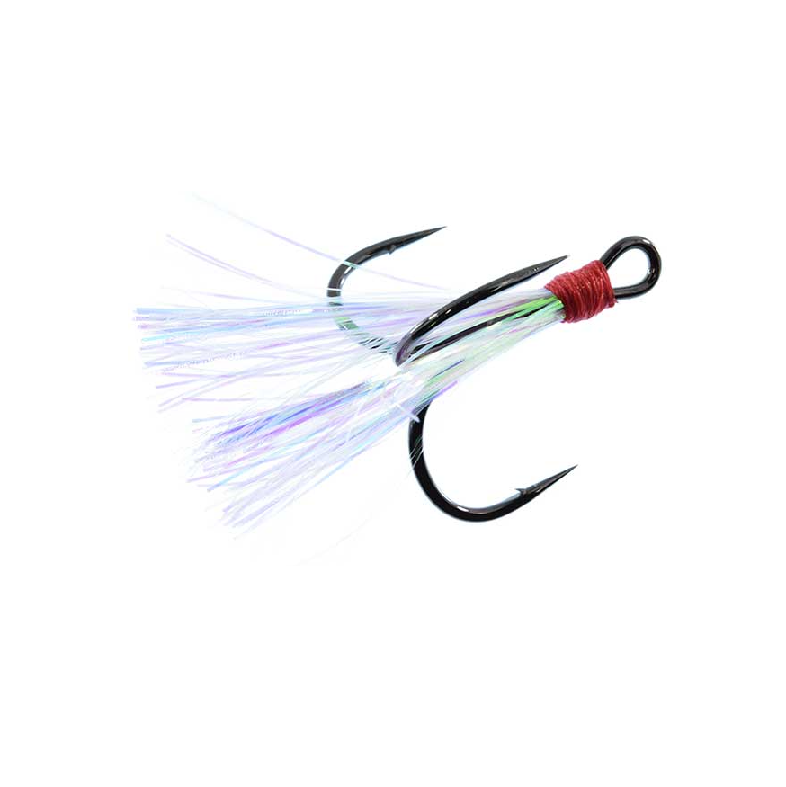 Nichols Magnum Flashabou Treble Hooks, Owner ST-36, 3/0, 2 count